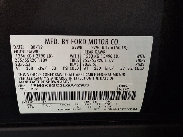 Certified 2020 Ford Explorer ST w/ Premium Technology Package AWD/4WD image 32