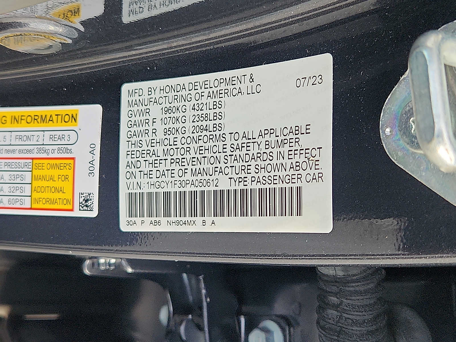 Certified 2023 Honda Accord EX image 27