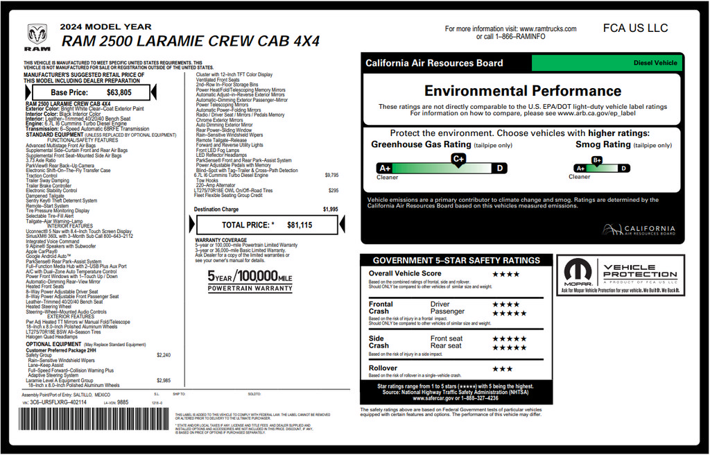Used 2024 RAM 2500 Laramie w/ Safety Group AWD/4WD image 2