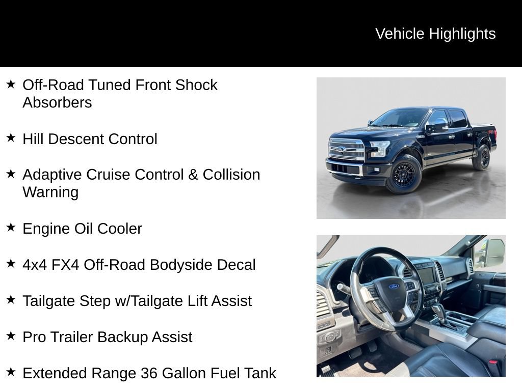 Used 2017 Ford F150 Platinum w/ Equipment Group 701A Luxury AWD/4WD image 26
