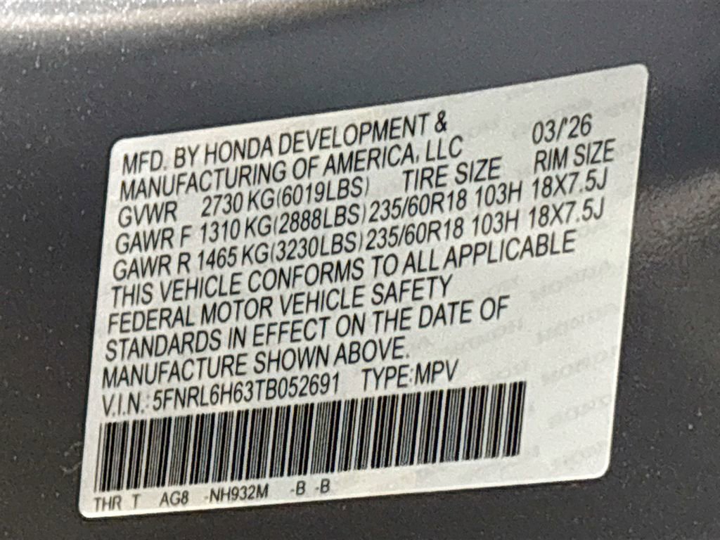 New 2026 Honda Odyssey EX-L image 24