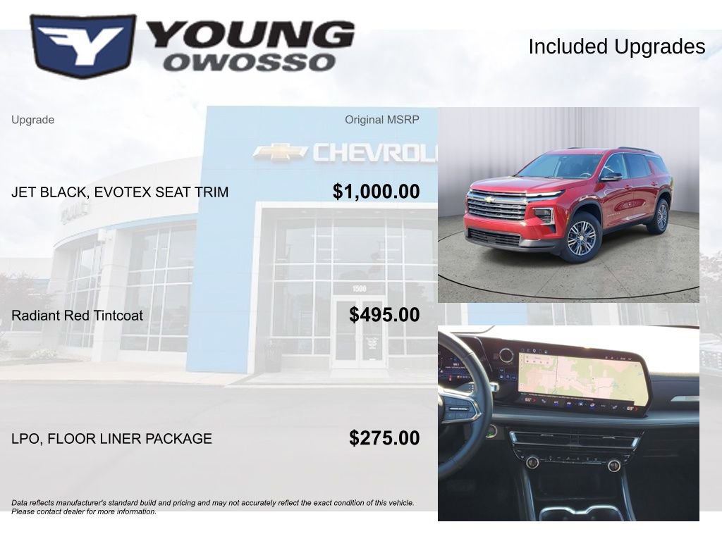 Used 2024 Chevrolet Traverse LT w/ LPO, Floor Liner Package FWD image 4
