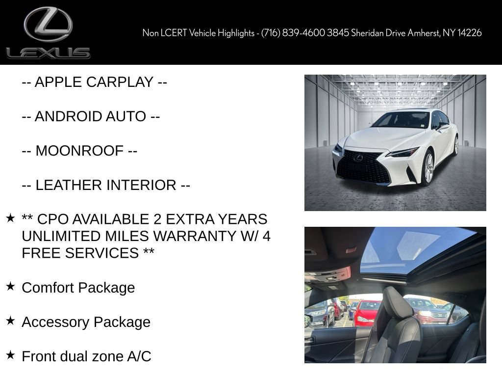 Certified 2021 Lexus IS 300 AWD w/ Comfort Package image 7