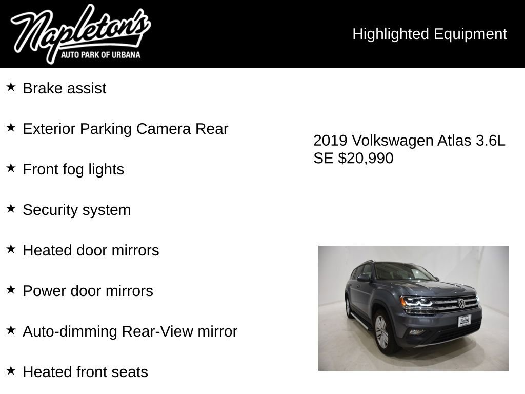 Used 2019 Volkswagen Atlas SE w/ Panoramic Sunroof Package image 16
