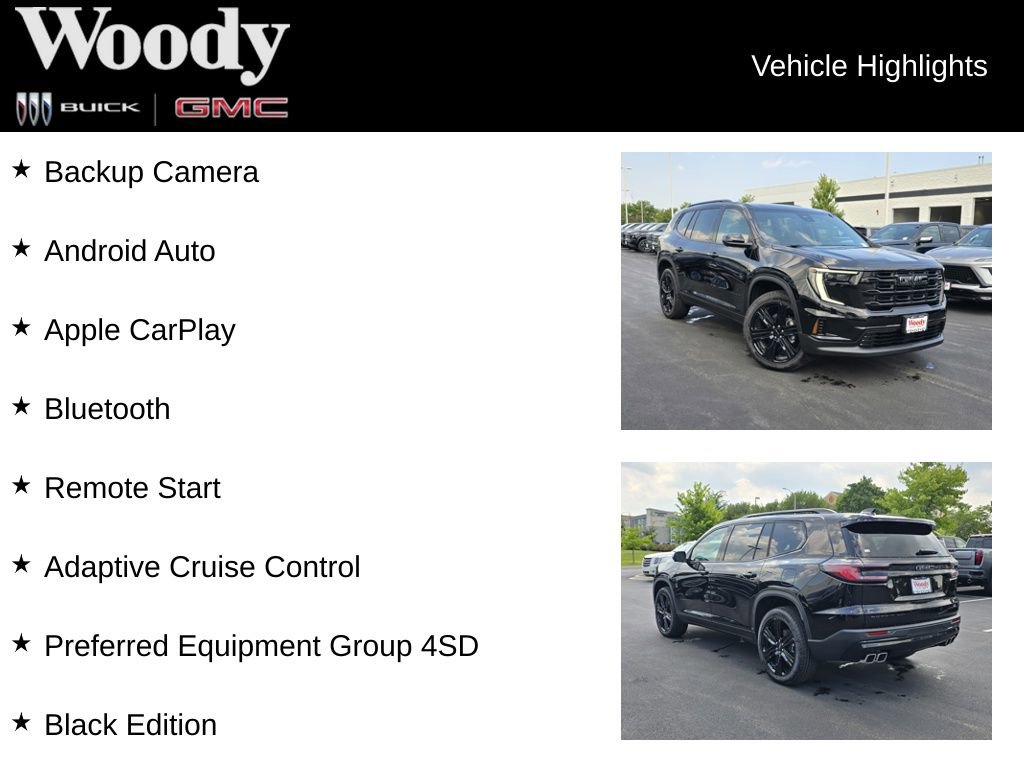 New 2026 GMC Acadia Elevation w/ Black Edition AWD/4WD image 3