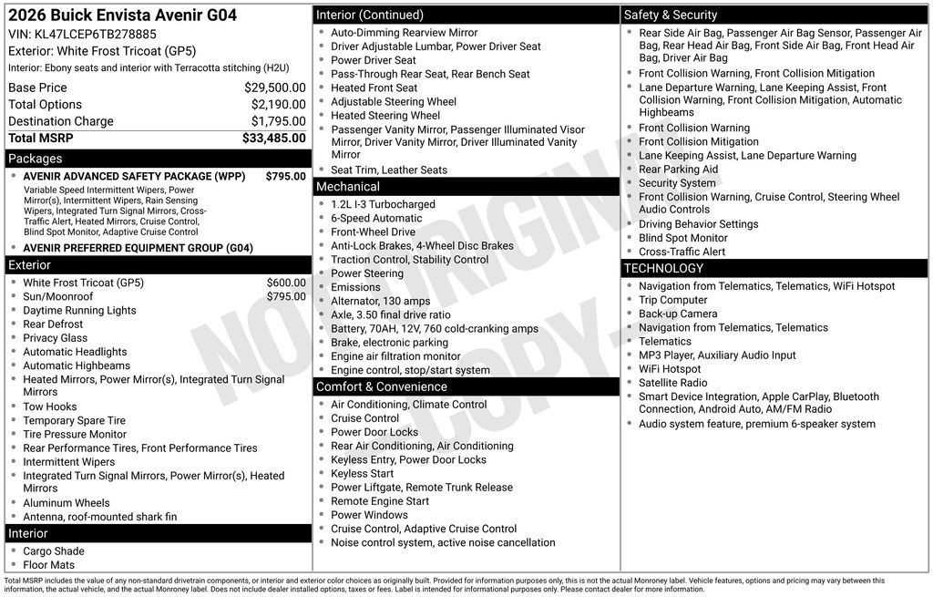 New 2026 Buick Envista Sport Touring FWD image 27