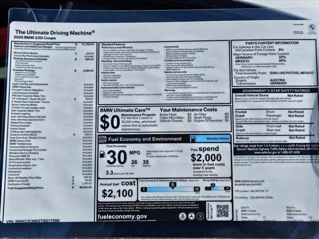 Used 2026 BMW 230i Coupe w/ Premium Package RWD image 17