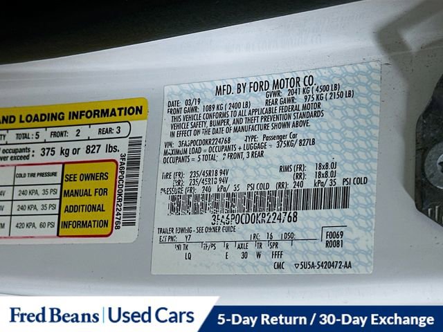 Used 2019 Ford Fusion SEL image 32