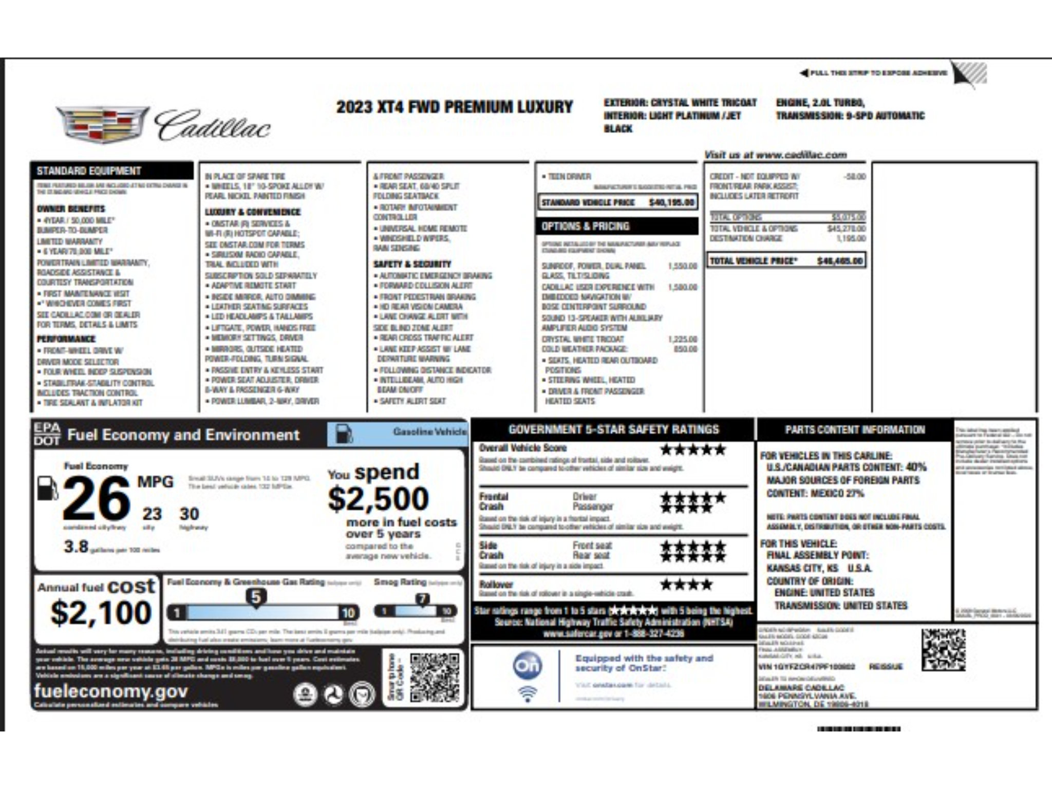 Used 2023 Cadillac XT4 Premium Luxury w/ Cold Weather Package FWD image 9