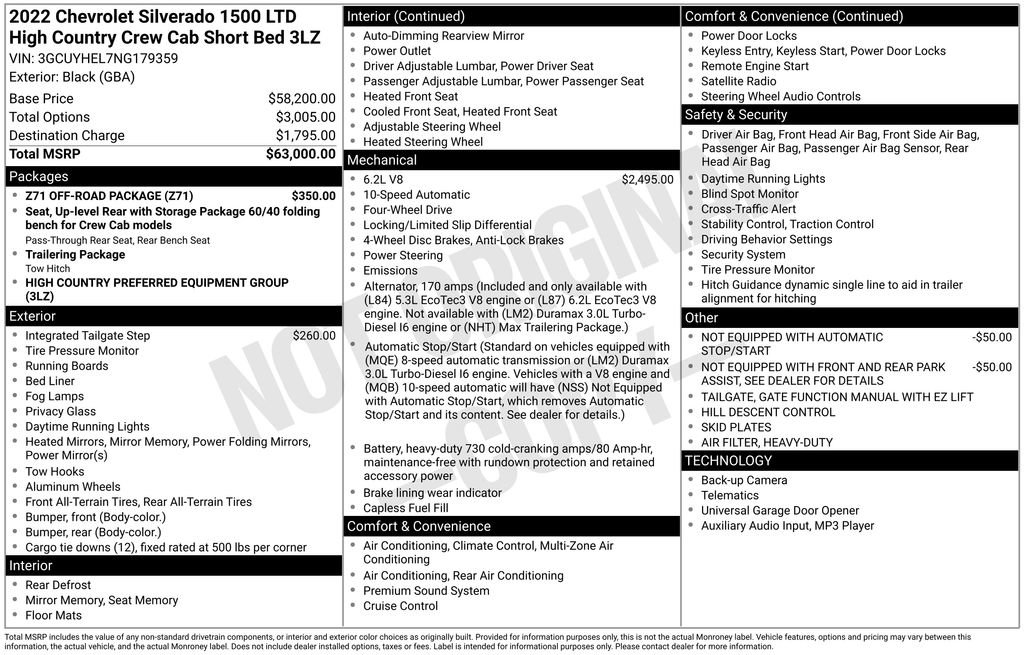 Used 2022 Chevrolet Silverado 1500 High Country w/ Z71 Off-Road Package image 6