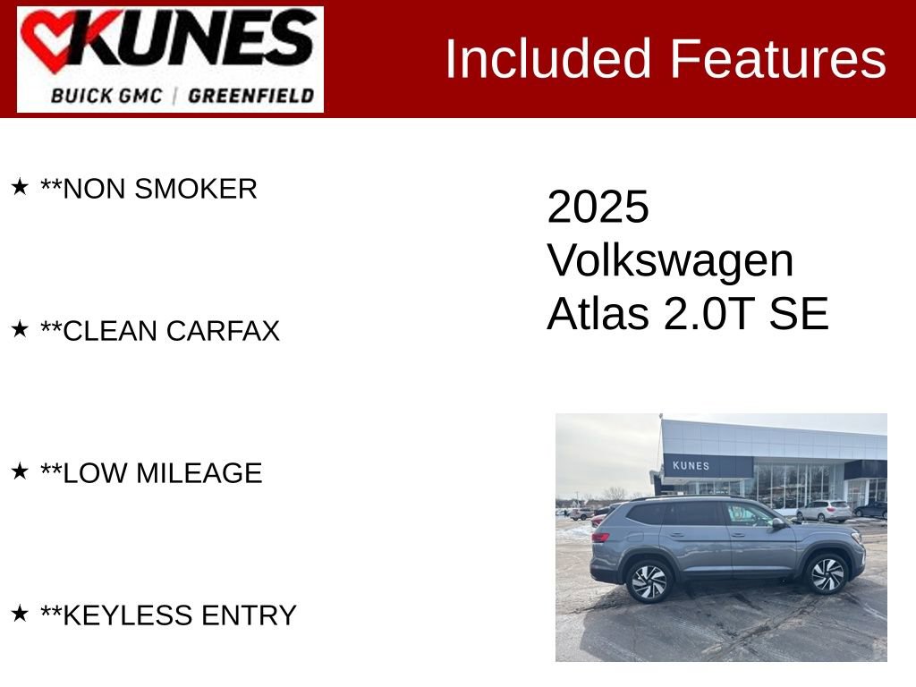 Used 2025 Volkswagen Atlas SE image 3