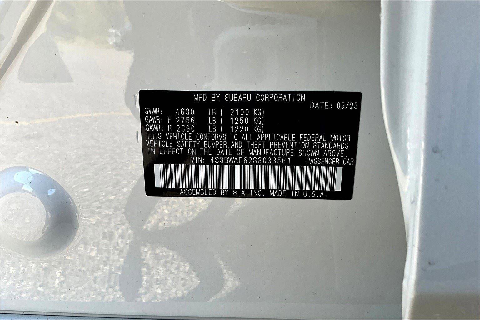 New 2025 Subaru Legacy Premium image 13