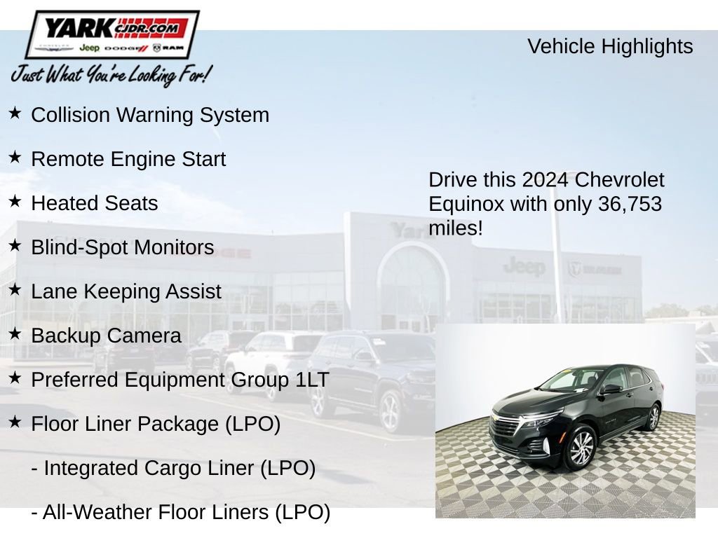 Used 2024 Chevrolet Equinox LT w/ LPO, Floor Liner Package FWD image 7