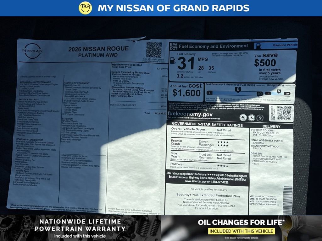 New 2026 Nissan Rogue Platinum w/ Platinum Premium Package image 10