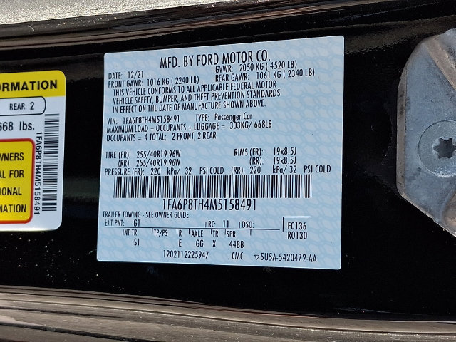 Certified 2021 Ford Mustang Premium w/ Equipment Group 201A RWD image 29