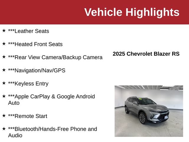 Used 2025 Chevrolet Blazer RS FWD image 10