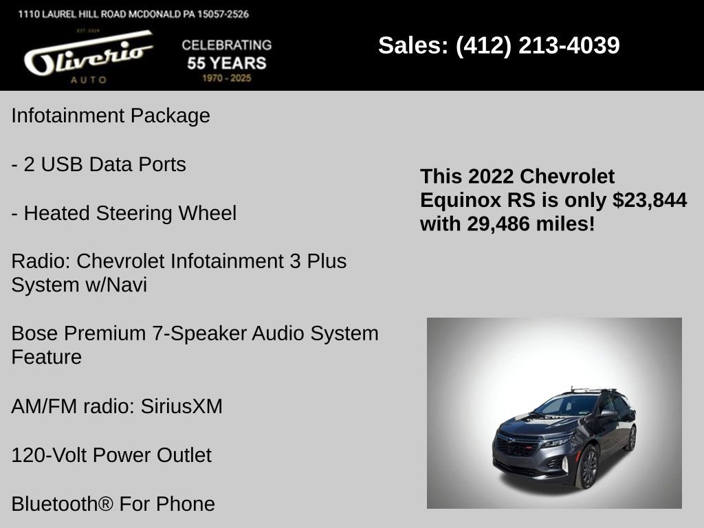 Used 2022 Chevrolet Equinox RS w/ RS Leather Package image 16