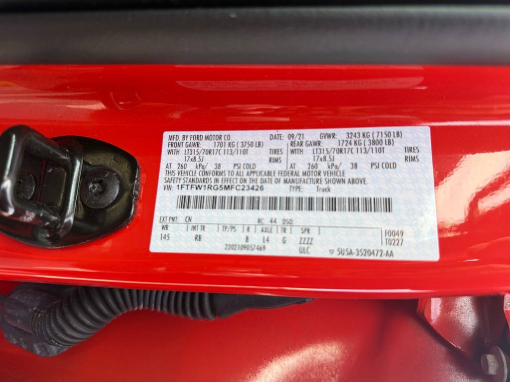 Used 2021 Ford F150 Raptor w/ Equipment Group 801A High AWD/4WD image 32