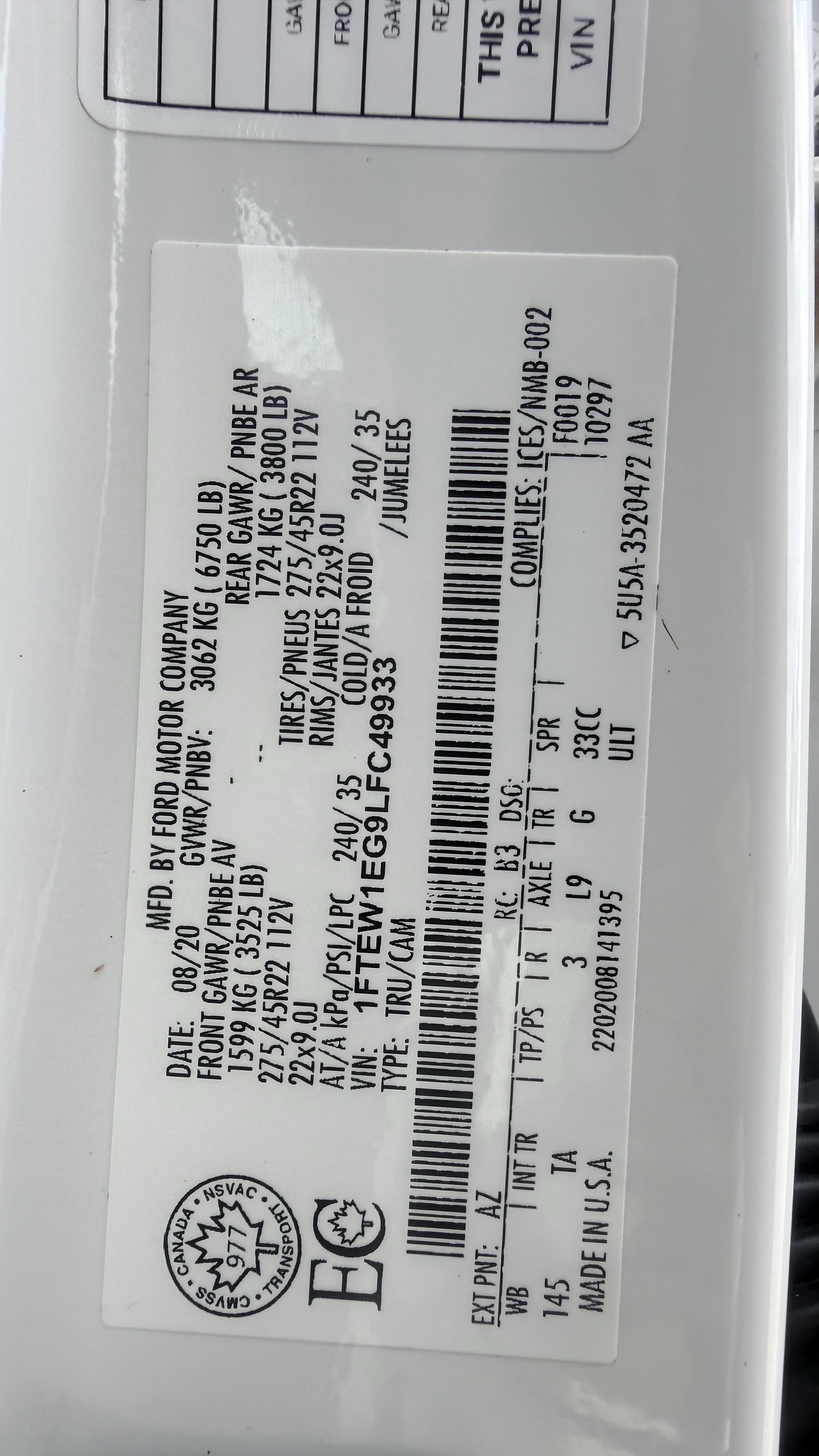 Used 2020 Ford F150 Limited AWD/4WD image 28