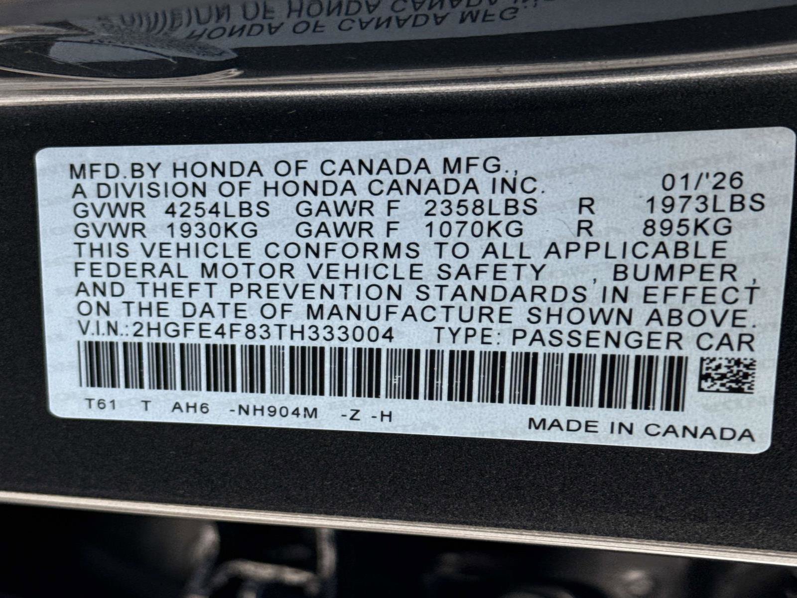 New 2026 Honda Civic Sport image 25