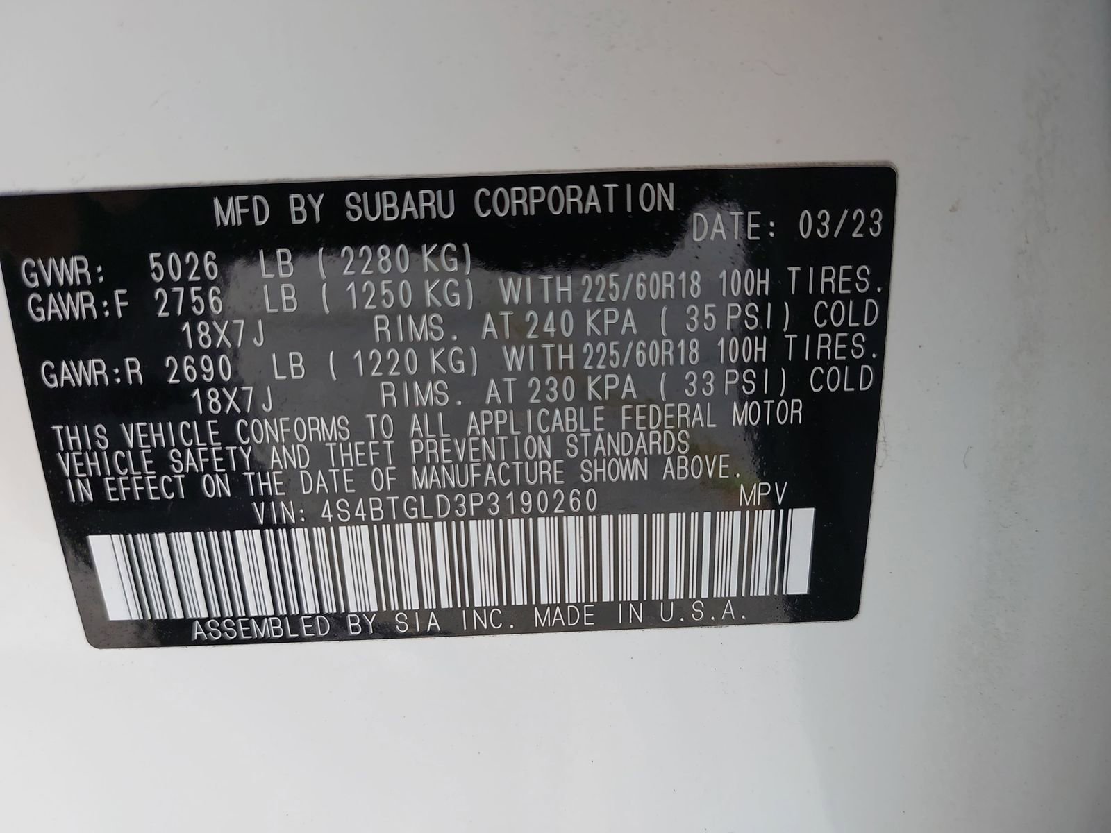 Certified 2023 Subaru Outback Onyx Edition XT image 38