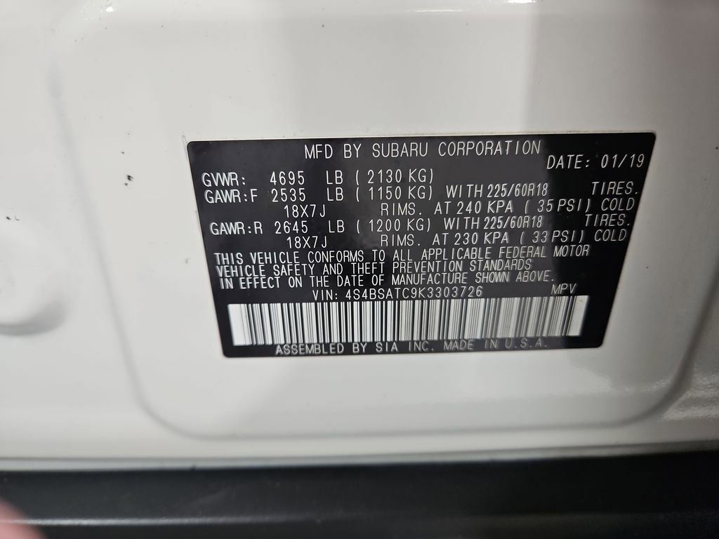 Used 2019 Subaru Outback 2.5i Touring AWD/4WD image 31