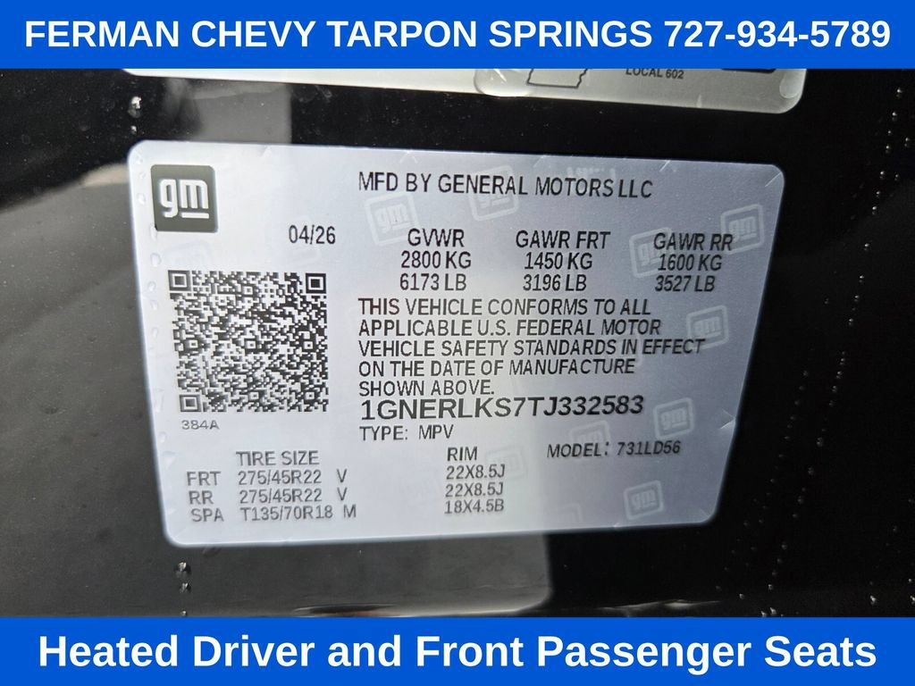 New 2026 Chevrolet Traverse RS w/ LPO, Floor Liner Package FWD image 23