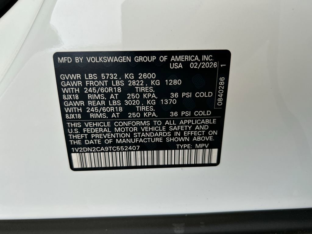 New 2026 Volkswagen Atlas SE image 44