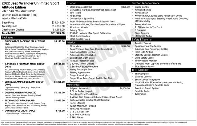 Used 2022 Jeep Wrangler Unlimited Sport image 41