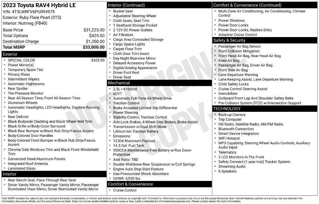 Certified 2023 Toyota RAV4 LE AWD/4WD image 28