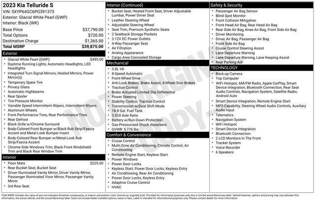 Certified 2023 Kia Telluride S FWD image 47