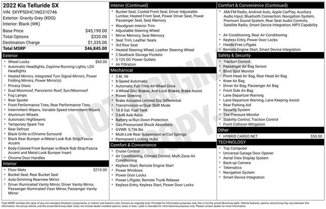 Certified 2022 Kia Telluride SX AWD/4WD image 13