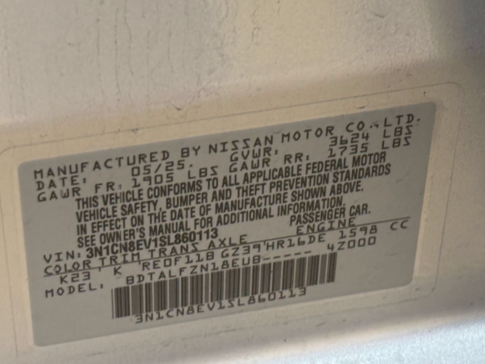 Used 2025 Nissan Versa SV FWD image 26