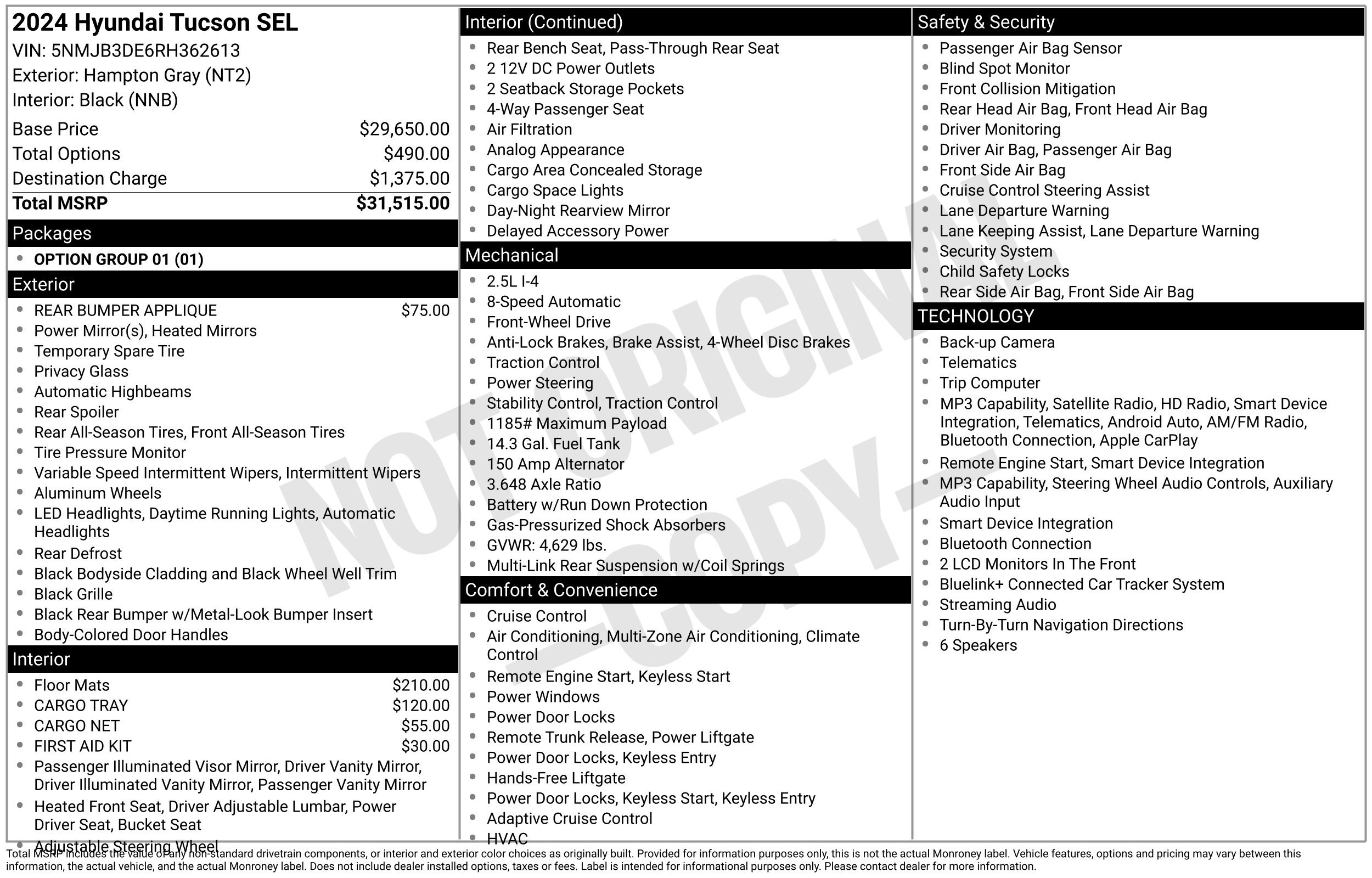 Used 2024 Hyundai Tucson SEL FWD image 2