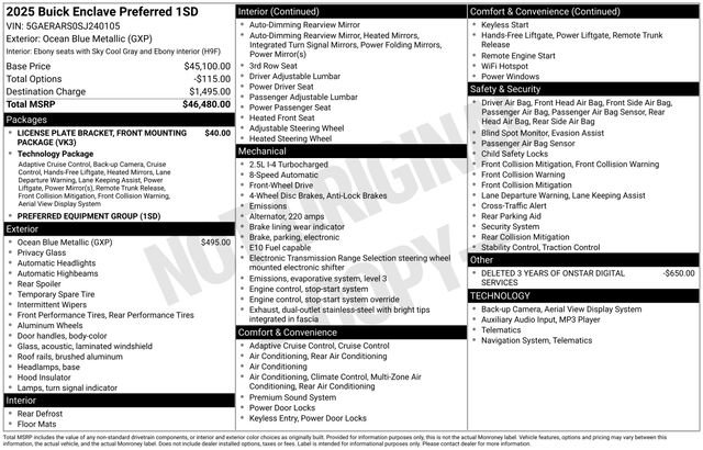 Certified 2025 Buick Enclave Preferred FWD image 28