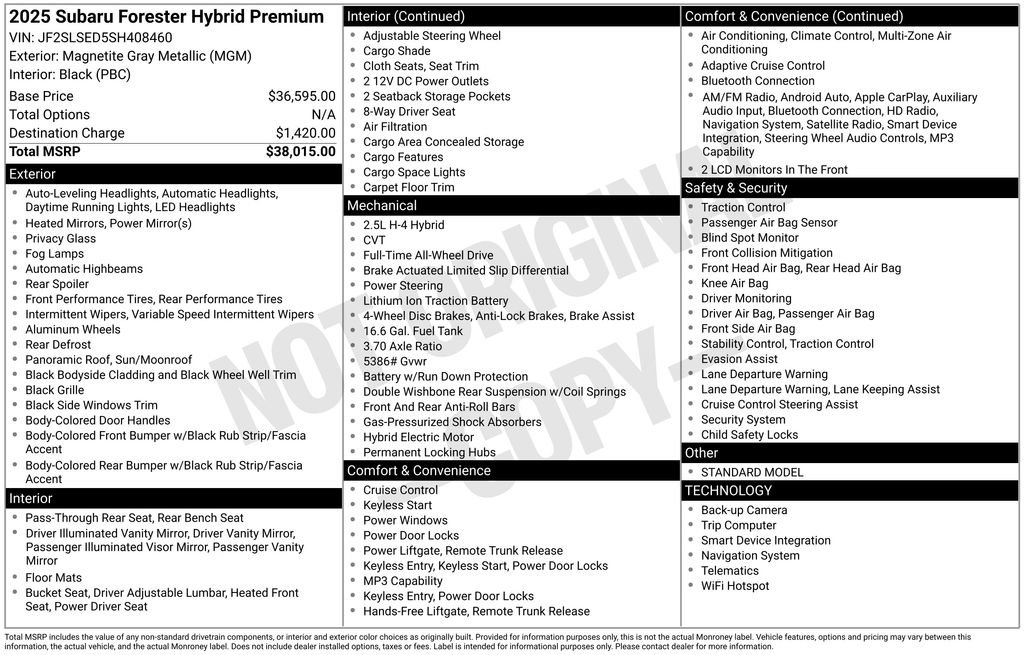 Certified 2025 Subaru Forester Premium image 6