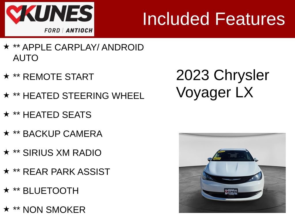 Used 2023 Chrysler Voyager LX FWD image 3