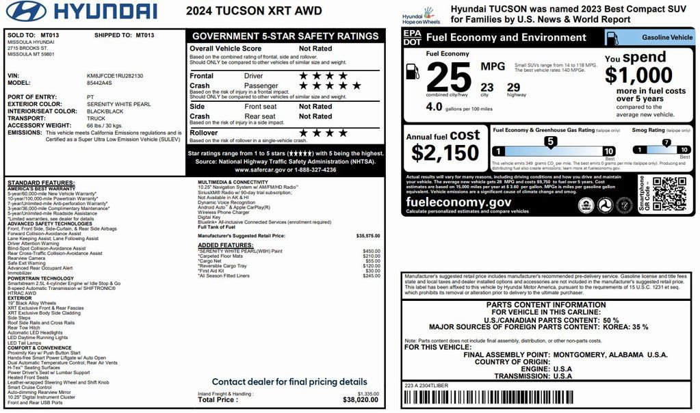 Used 2024 Hyundai Tucson XRT image 42