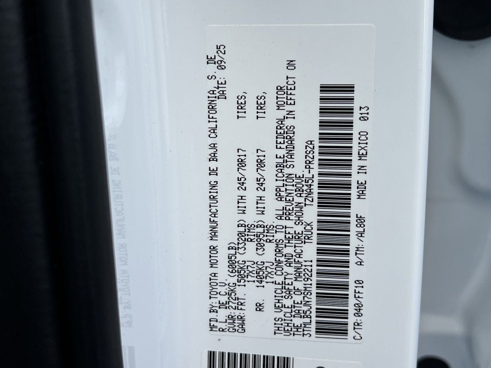 New 2025 Toyota Tacoma SR5 image 23