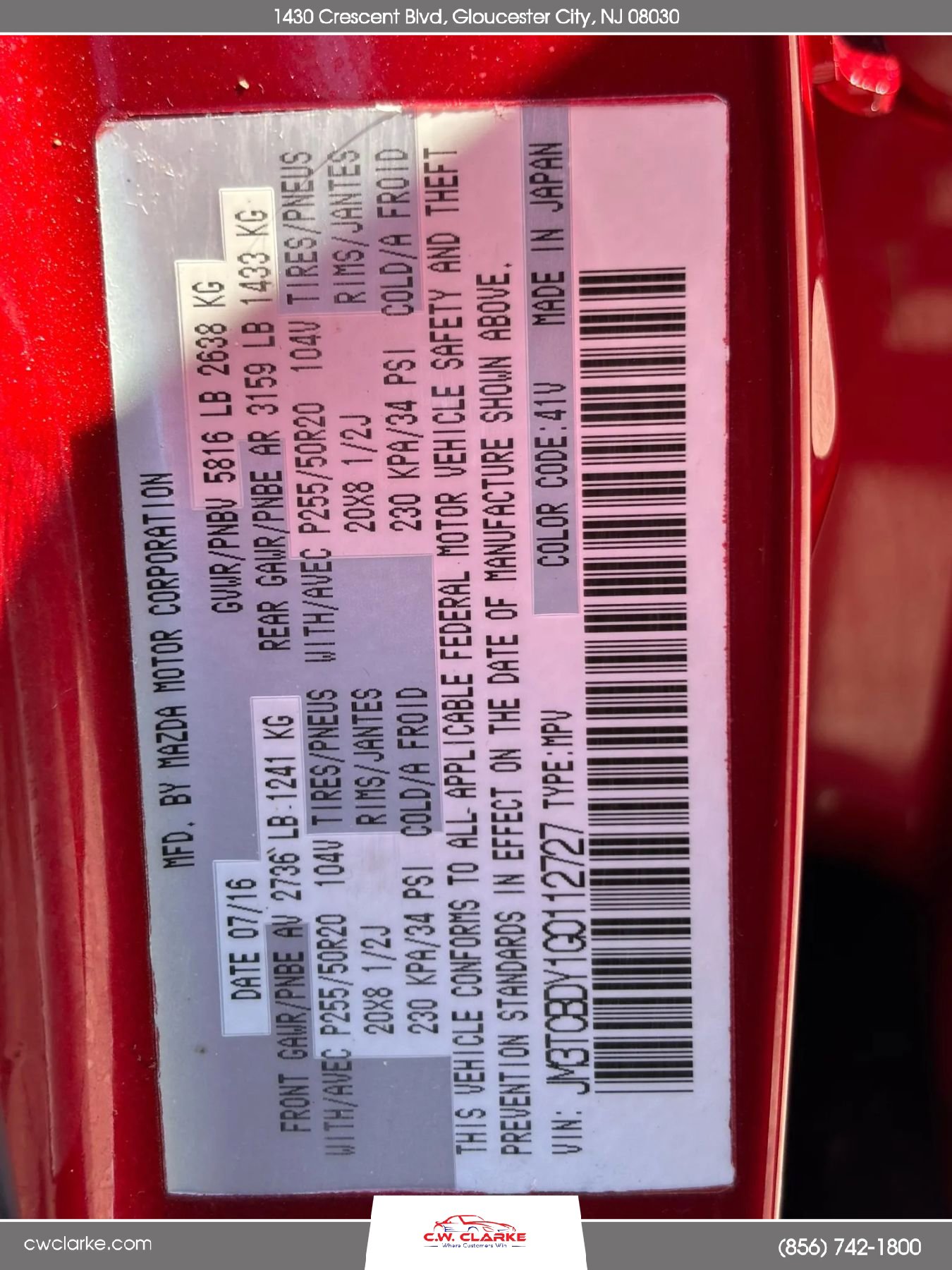 Used 2016 MAZDA CX-9 Grand Touring image 36