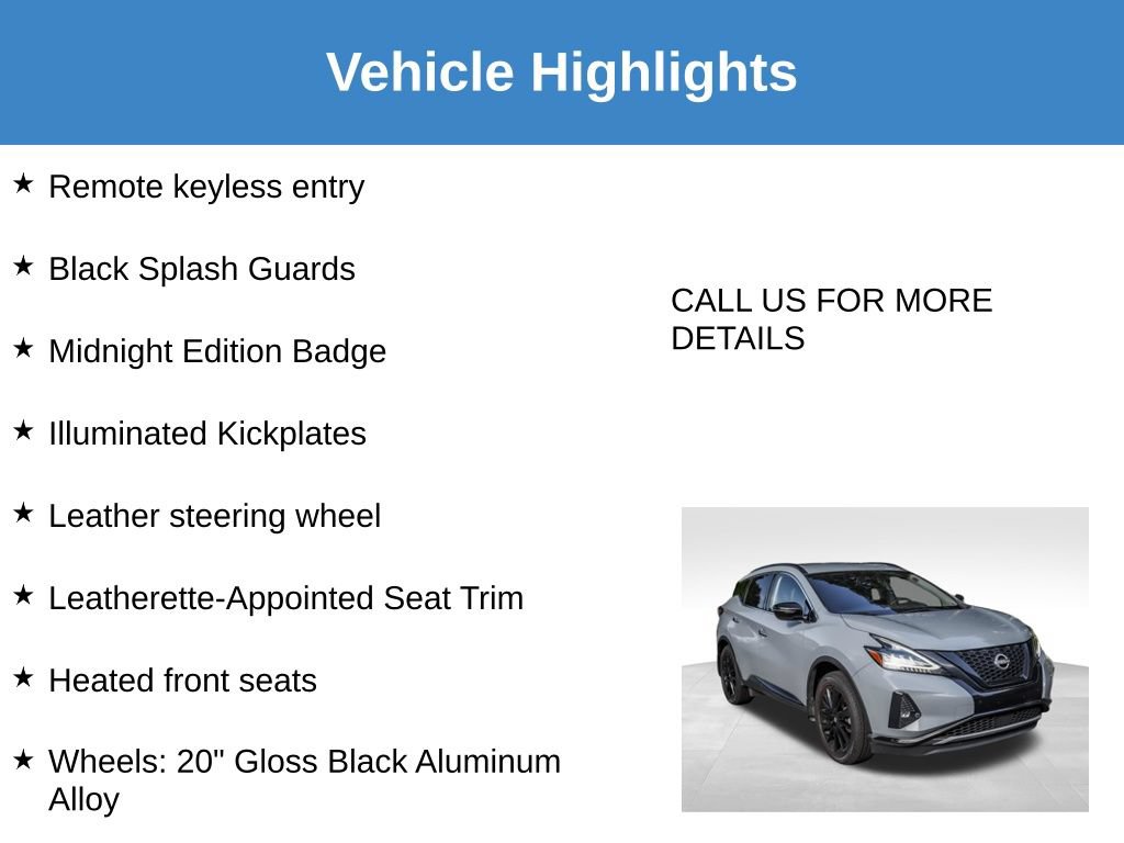 Used 2024 Nissan Murano SV w/ SV Midnight Edition Package AWD/4WD image 14