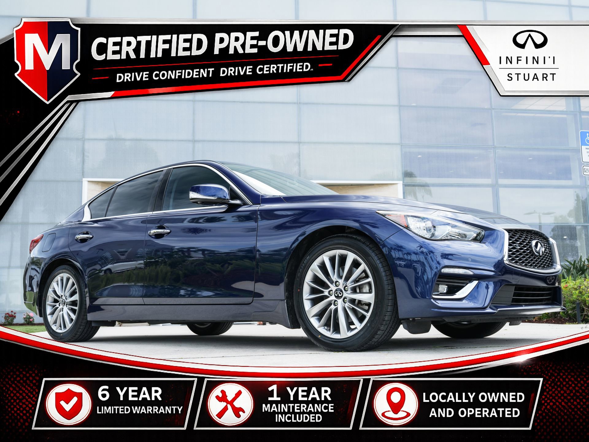 Certified 2023 INFINITI Q50 Luxe w/ Cargo Package