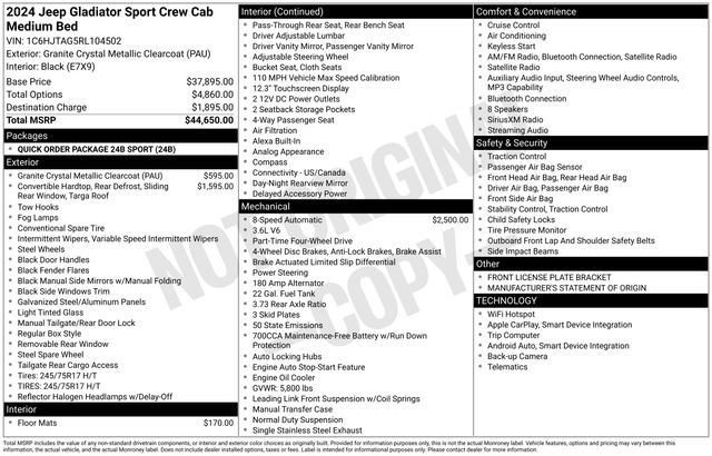 Used 2024 Jeep Gladiator Sport image 11