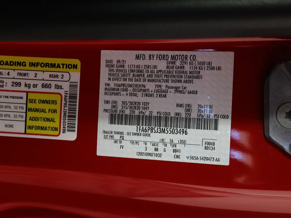Used 2021 Ford Mustang Shelby GT500 w/ Technology Package RWD image 42
