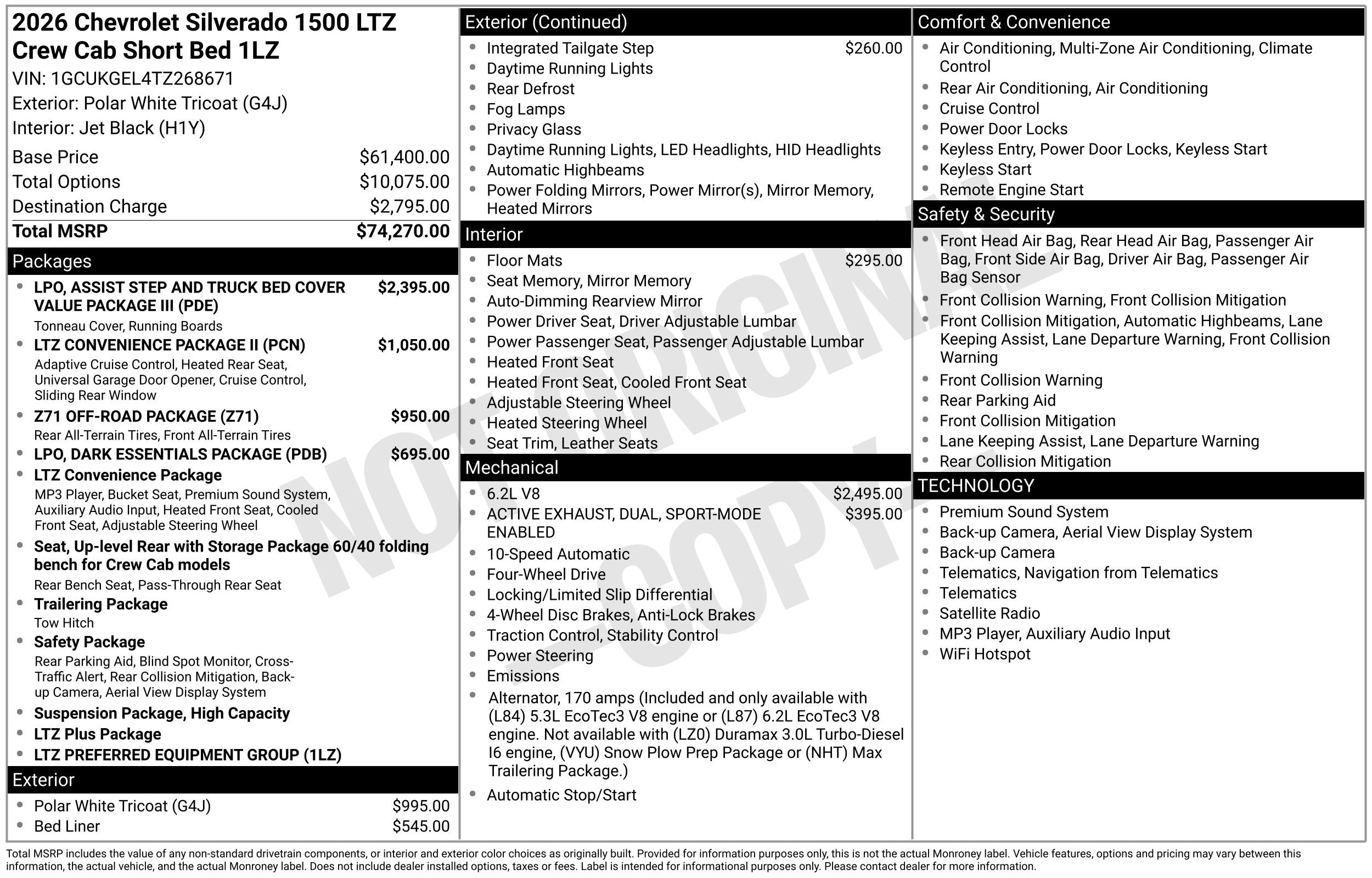 New 2026 Chevrolet Silverado 1500 LTZ AWD/4WD image 3