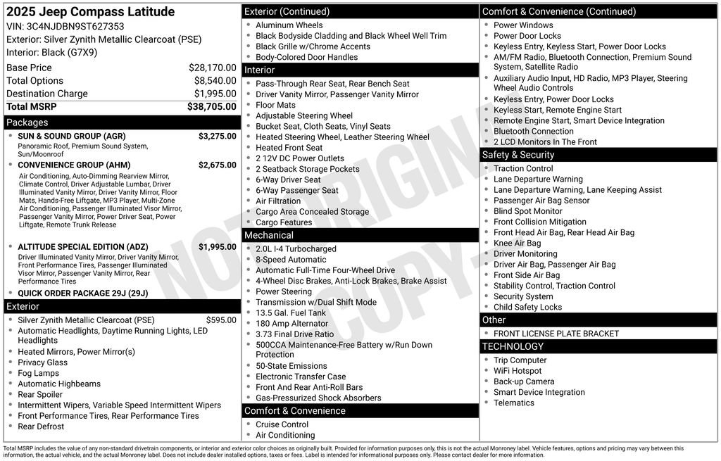 New 2025 Jeep Compass Latitude w/ Sun & Sound Group AWD/4WD image 6
