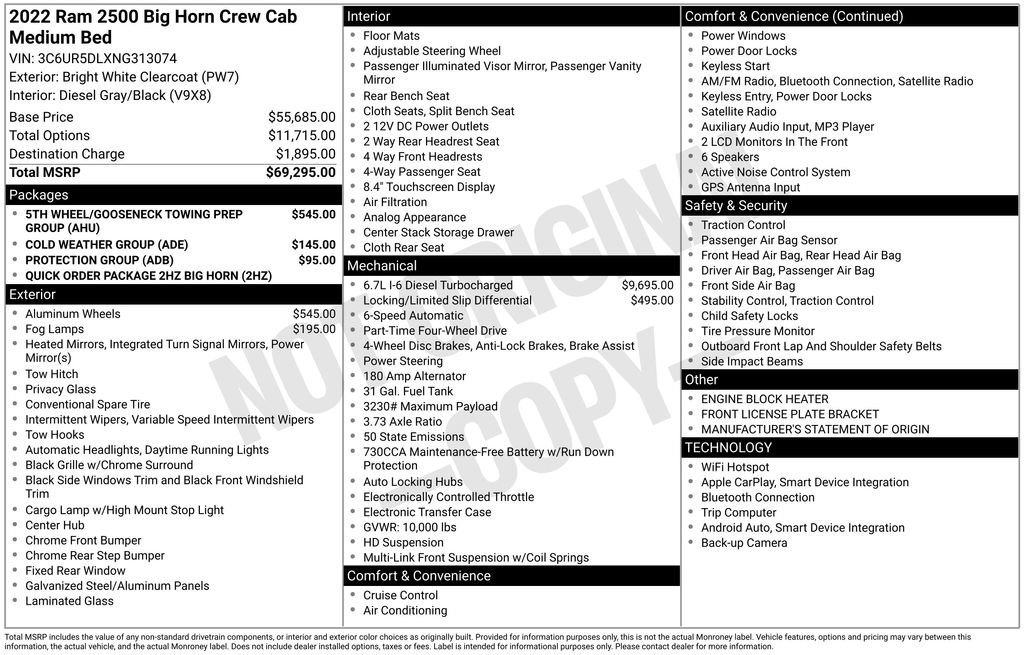 Used 2022 RAM 2500 Big Horn image 35