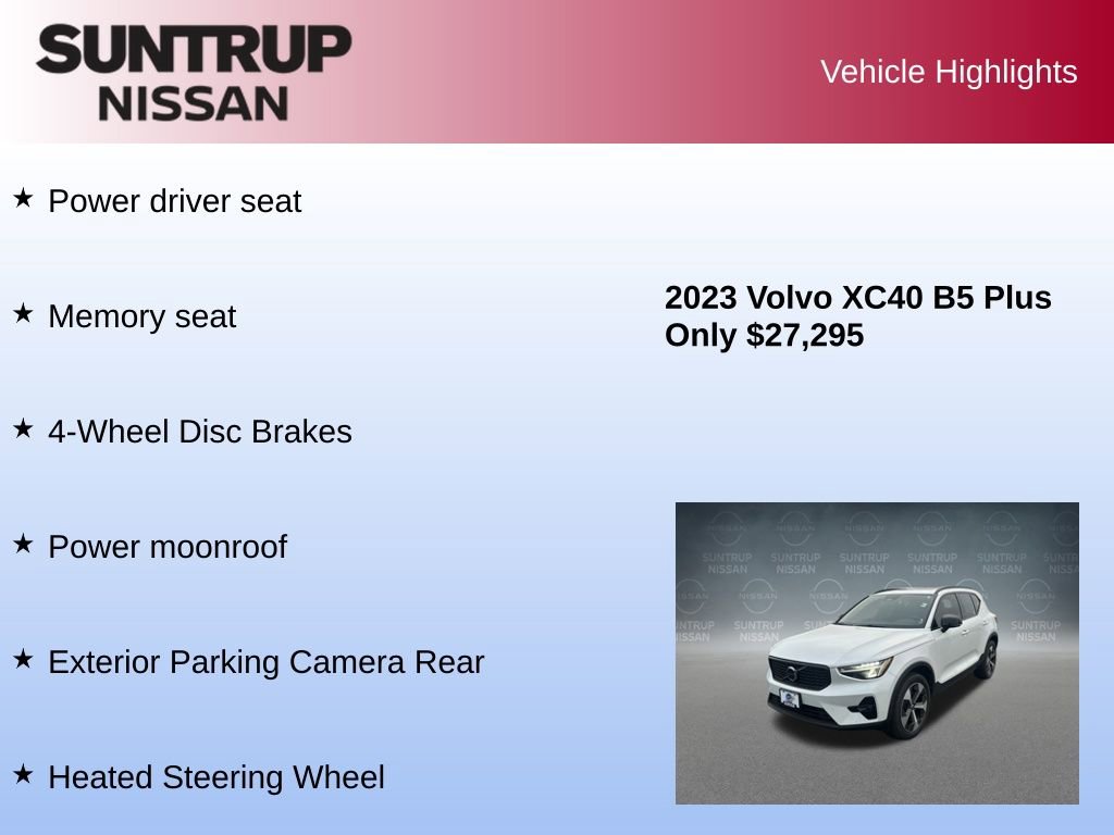 Used 2023 Volvo XC40 B5 Plus w/ Protection Package Premier image 15