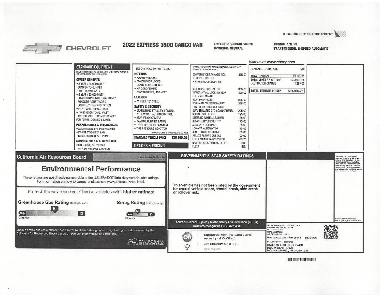 Used 2022 Chevrolet Express 3500 w/ Driver Convenience Package image 24