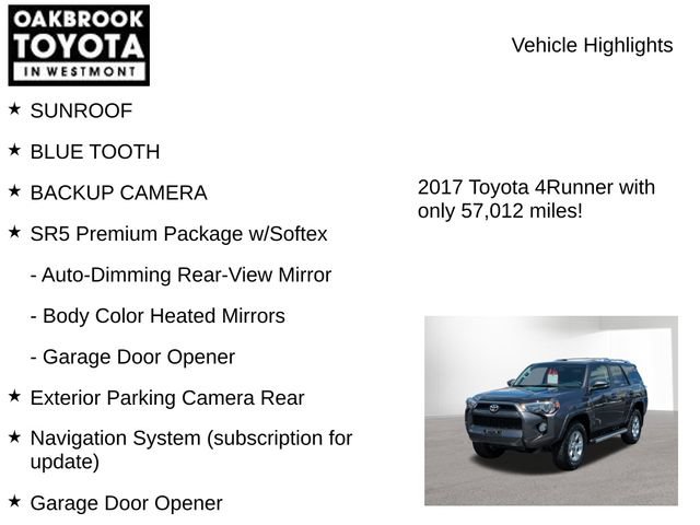 Used 2017 Toyota 4Runner SR5 Premium AWD/4WD image 5